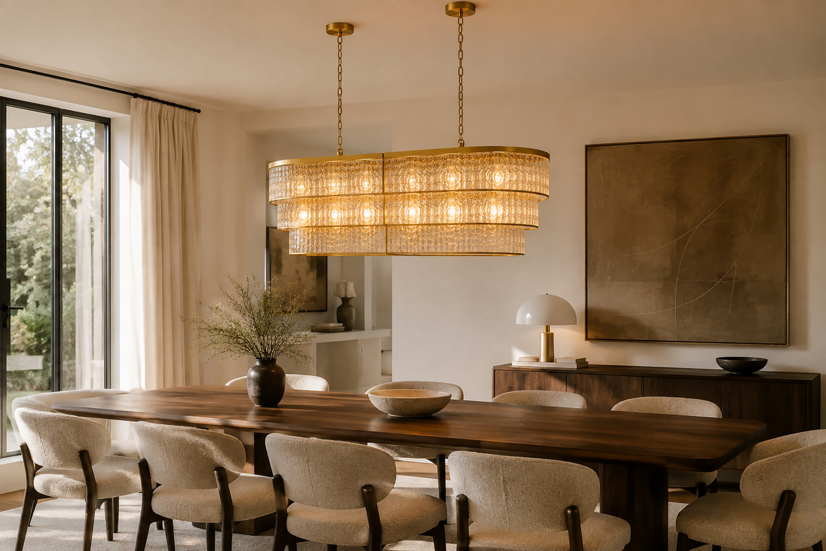 The Éclat Chandelier | Frosted Glass Edition | CLND040