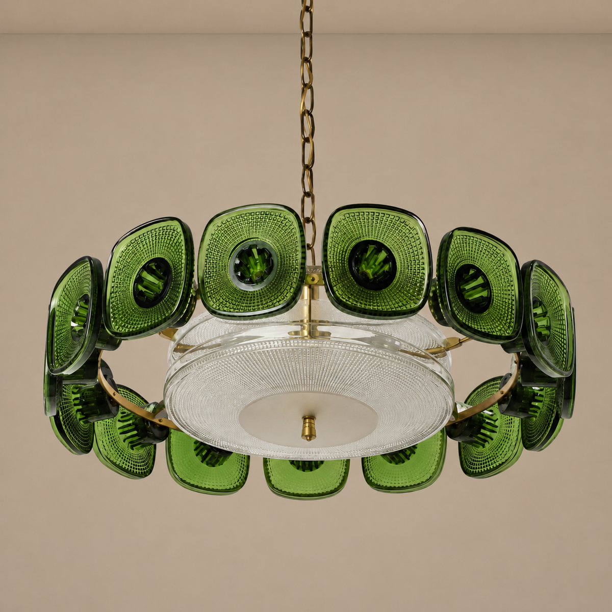 Olive Crystal Chandelier