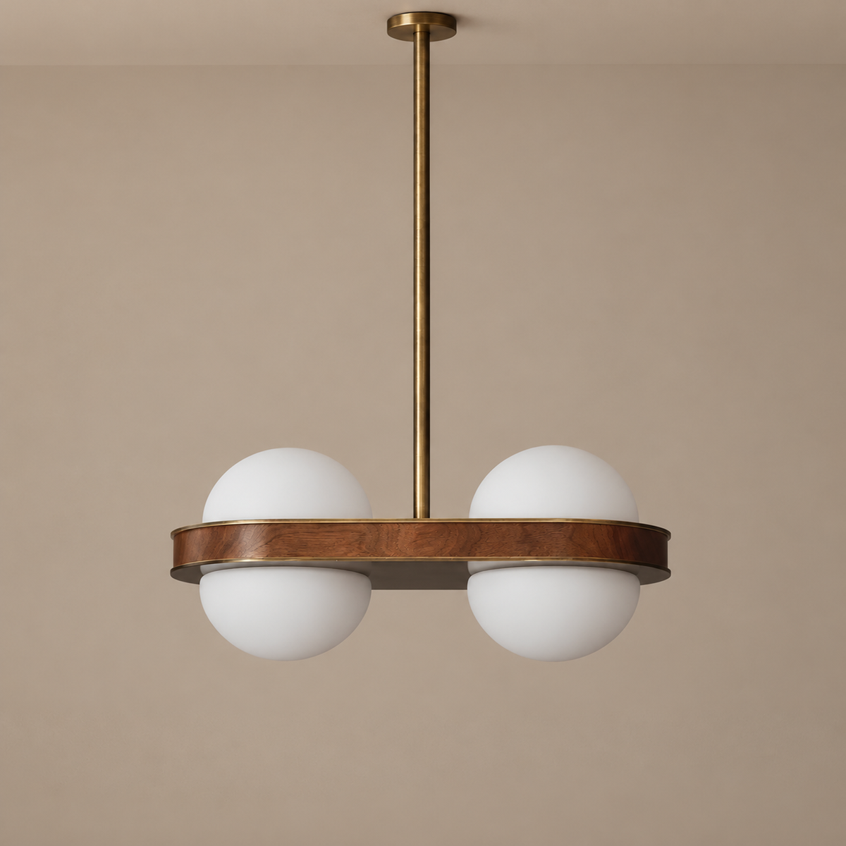 Wood & Brass Pendant | CLHTL026