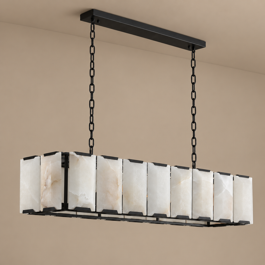 Linear Alabaster Chandelier