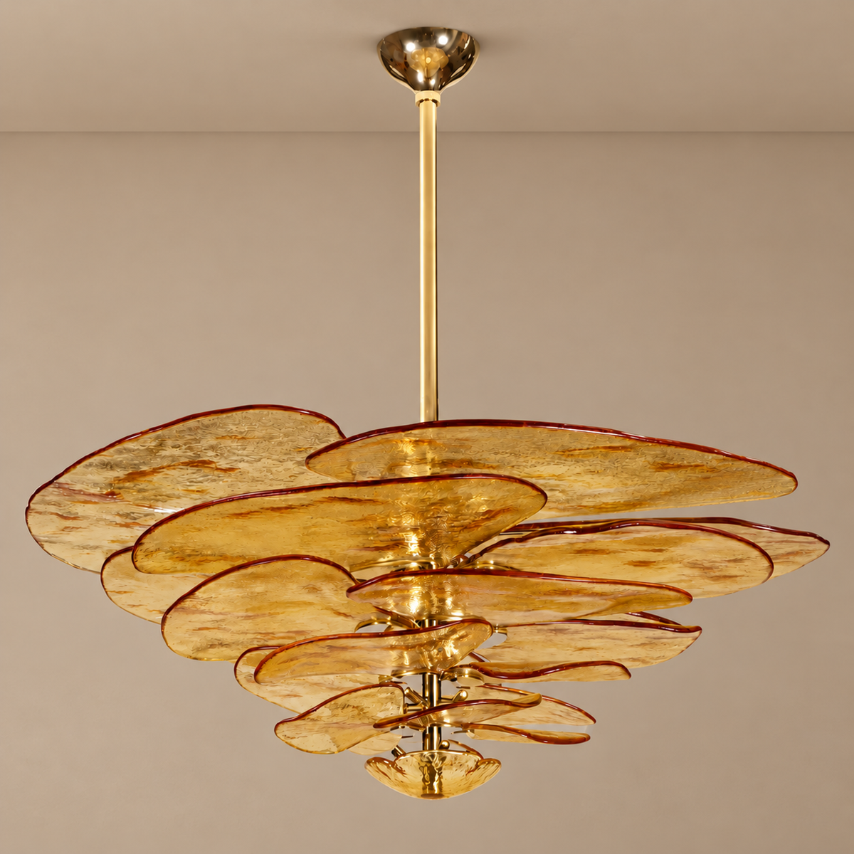 Fiore Chandelier | Amber Glass | CLZL896620A