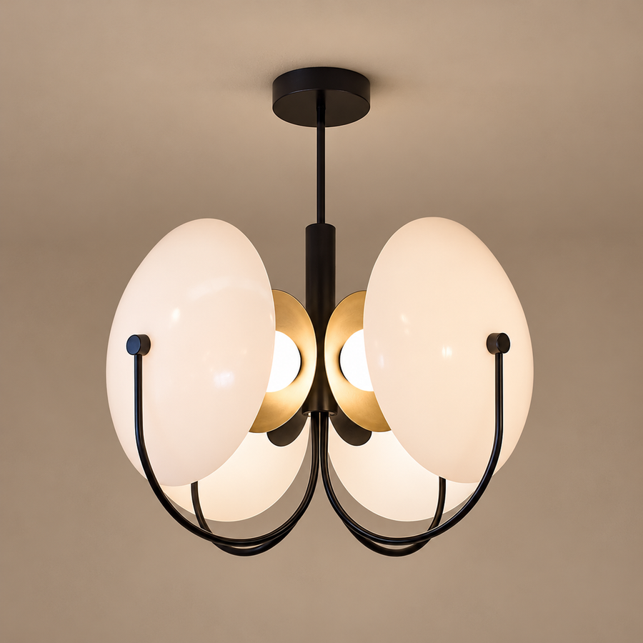 Opal Globe Orbit Semi Flush
