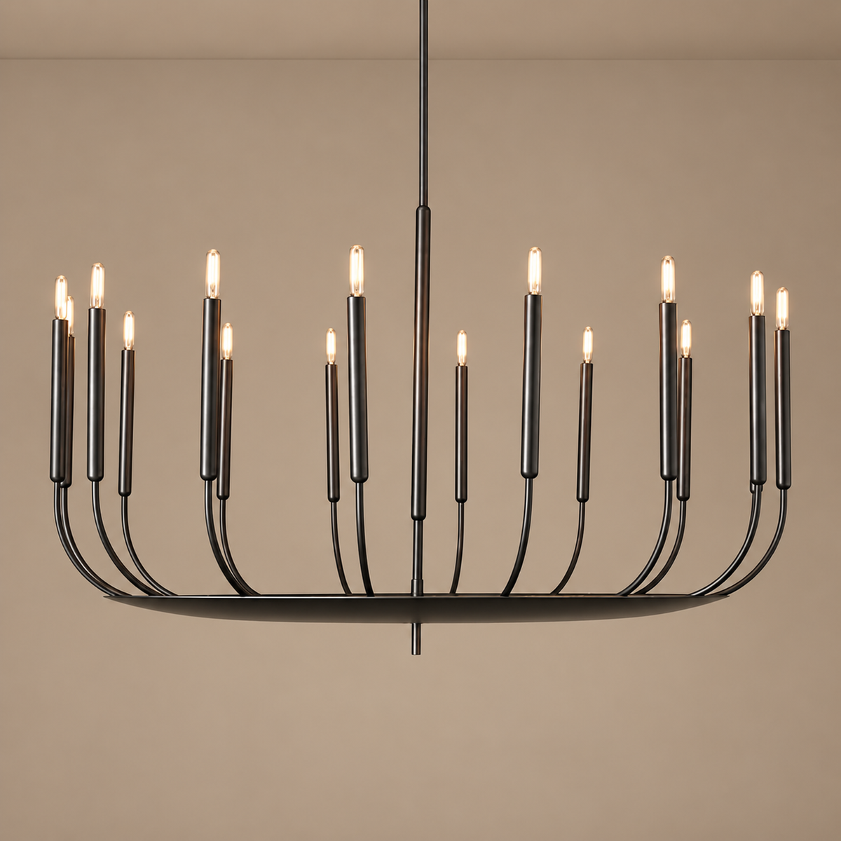 Candelabra Chandelier | Brass or Black | CLYV096B