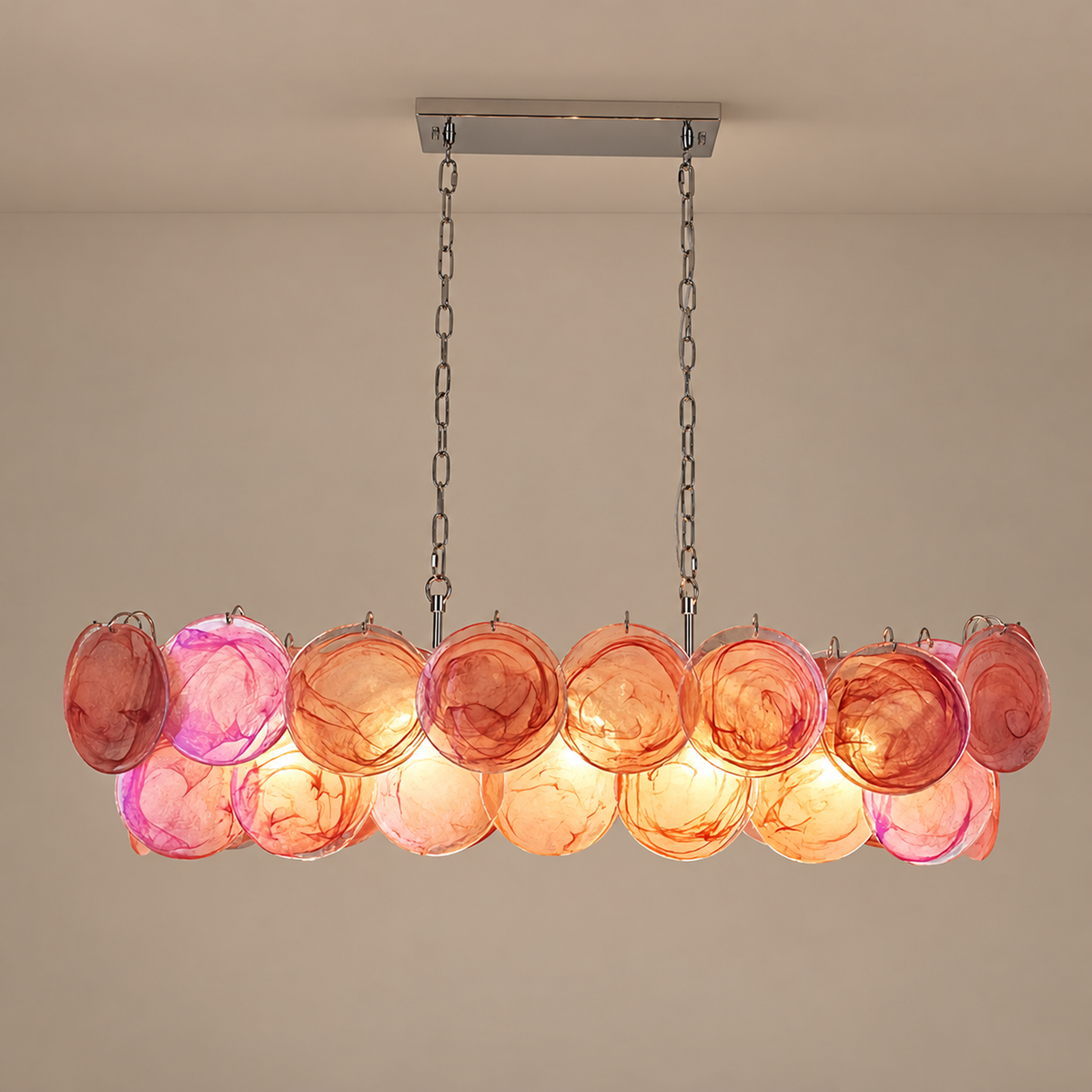 LUSTERI OD BAKRENOG STAKLA U DRAGI | CLKJH025D