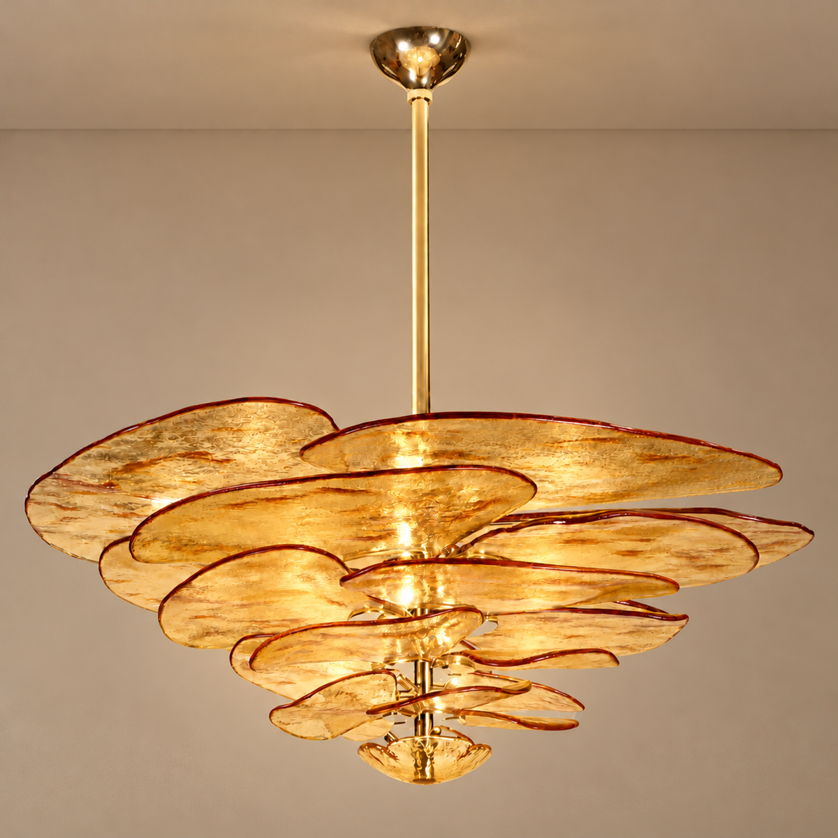 Fiore Chandelier | Amber Glass | CLZL896620A