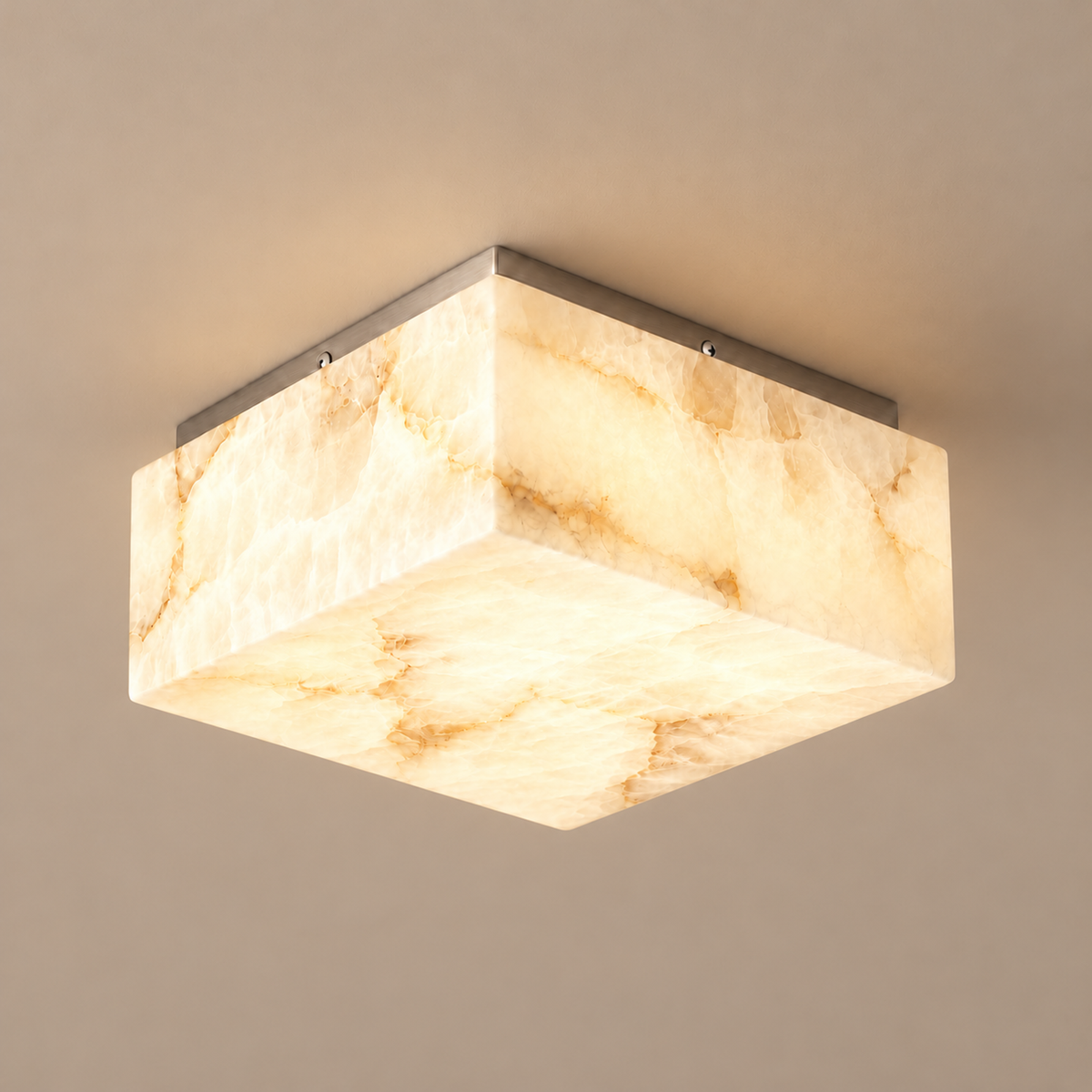 Square Alabaster Flush Mount | CLFGT014S