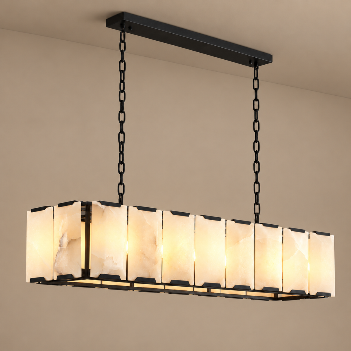 Linear Alabaster Chandelier | CLPORH022LB