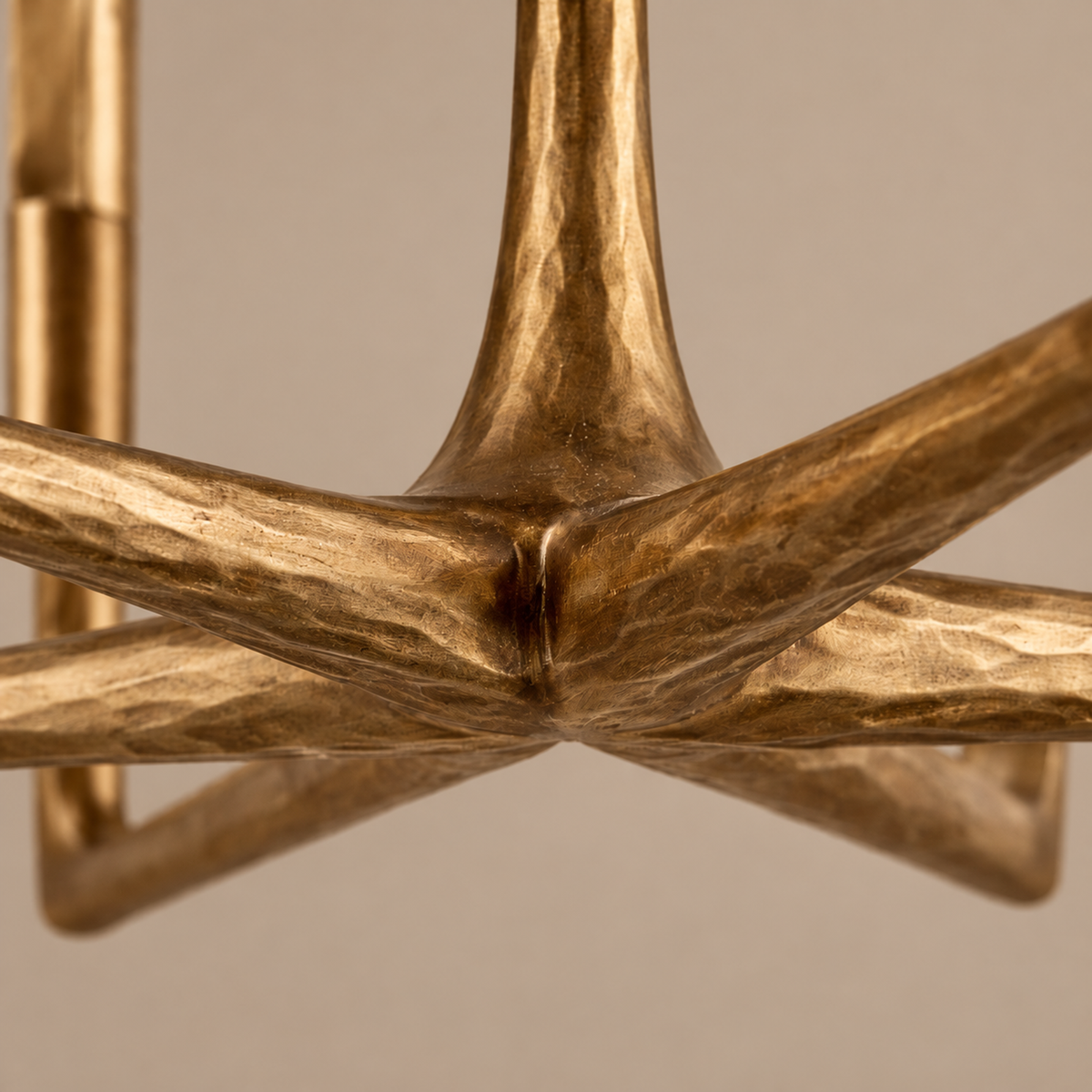 Linear Forged Brass & Crystal Chandelier | CLRE0079C