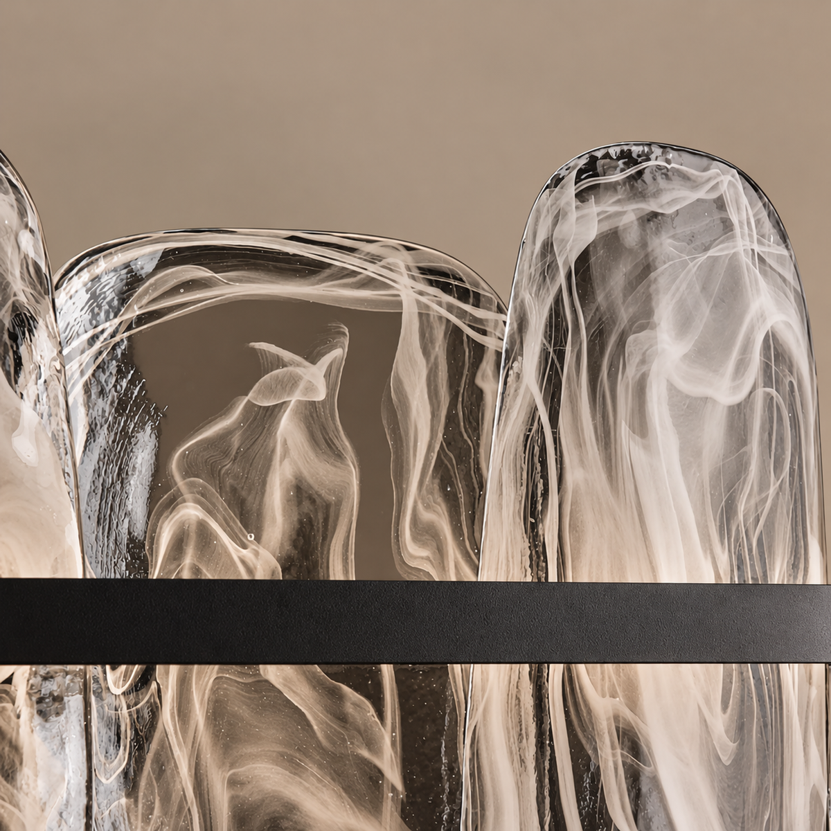 Swirled Glass Halo Chandelier | CLPJS025
