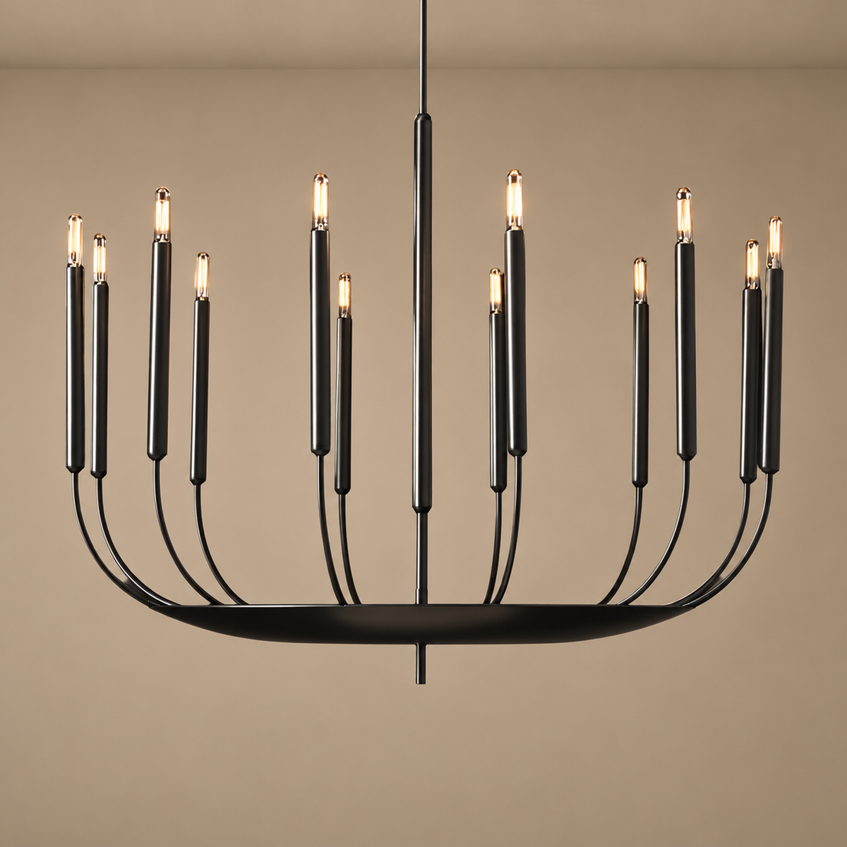 Candelabra Chandelier | Brass or Black | CLYV096B