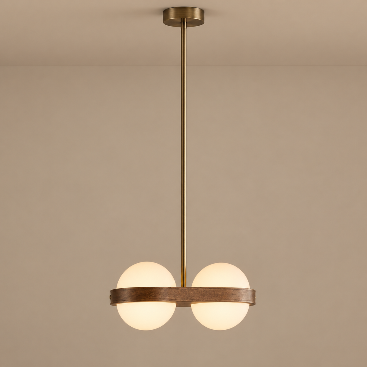 Wood & Brass Pendant | CLHTL026