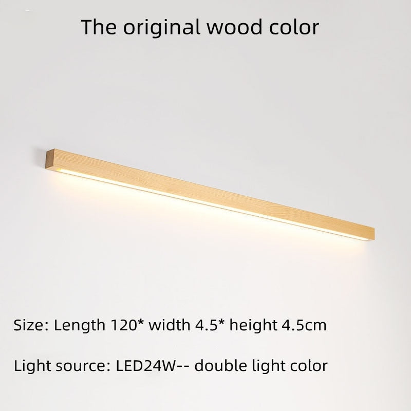 Modern Wall Lamp | Minimalist Wooden Bar 1-light Led Sconce | Casalola - Sconces