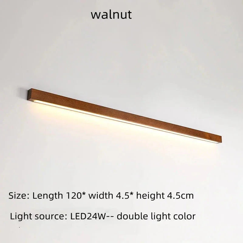 Modern Wall Lamp | Minimalist Wooden Bar 1-light Led Sconce | Casalola - Sconces