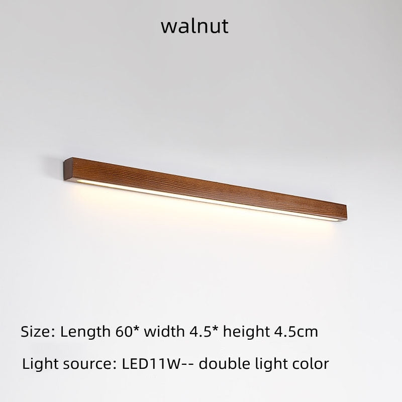 Modern Wall Lamp | Minimalist Wooden Bar 1-light Led Sconce | Casalola - Sconces