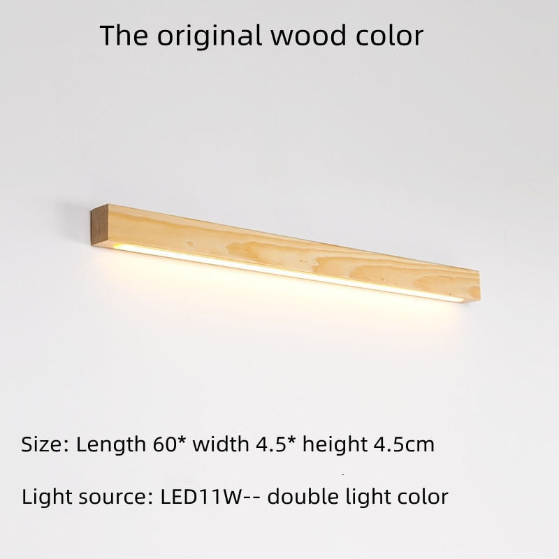 Modern Wall Lamp | Minimalist Wooden Bar 1-light Led Sconce | Casalola - Sconces