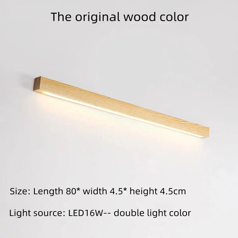 Modern Wall Lamp | Minimalist Wooden Bar 1-light Led Sconce | Casalola - Sconces
