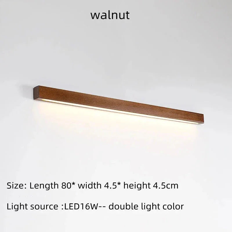 Modern Wall Lamp | Minimalist Wooden Bar 1-light Led Sconce | Casalola - Sconces