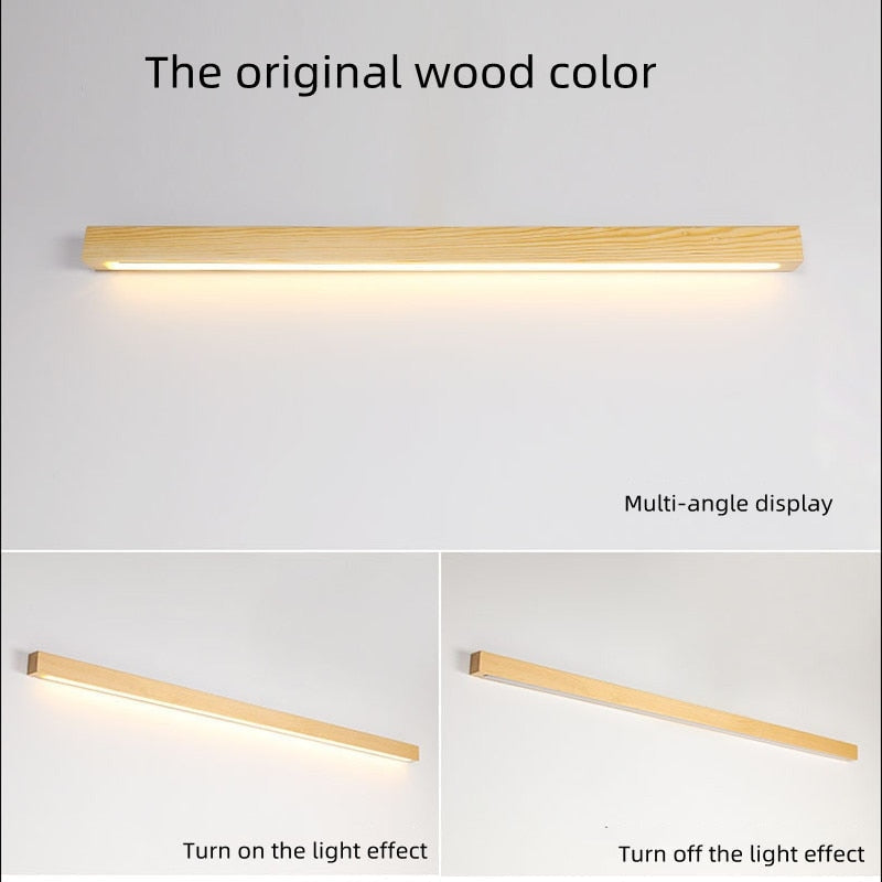 Modern Wall Lamp | Minimalist Wooden Bar 1-light Led Sconce | Casalola - Sconces