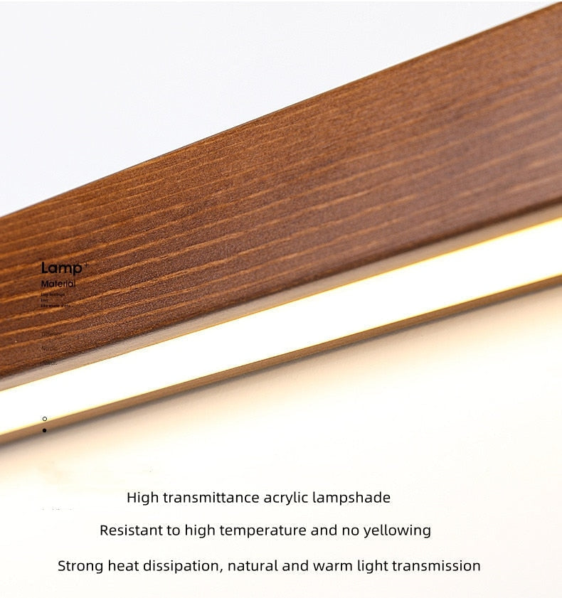 Modern Wall Lamp | Minimalist Wooden Bar 1-light Led Sconce | Casalola - Sconces