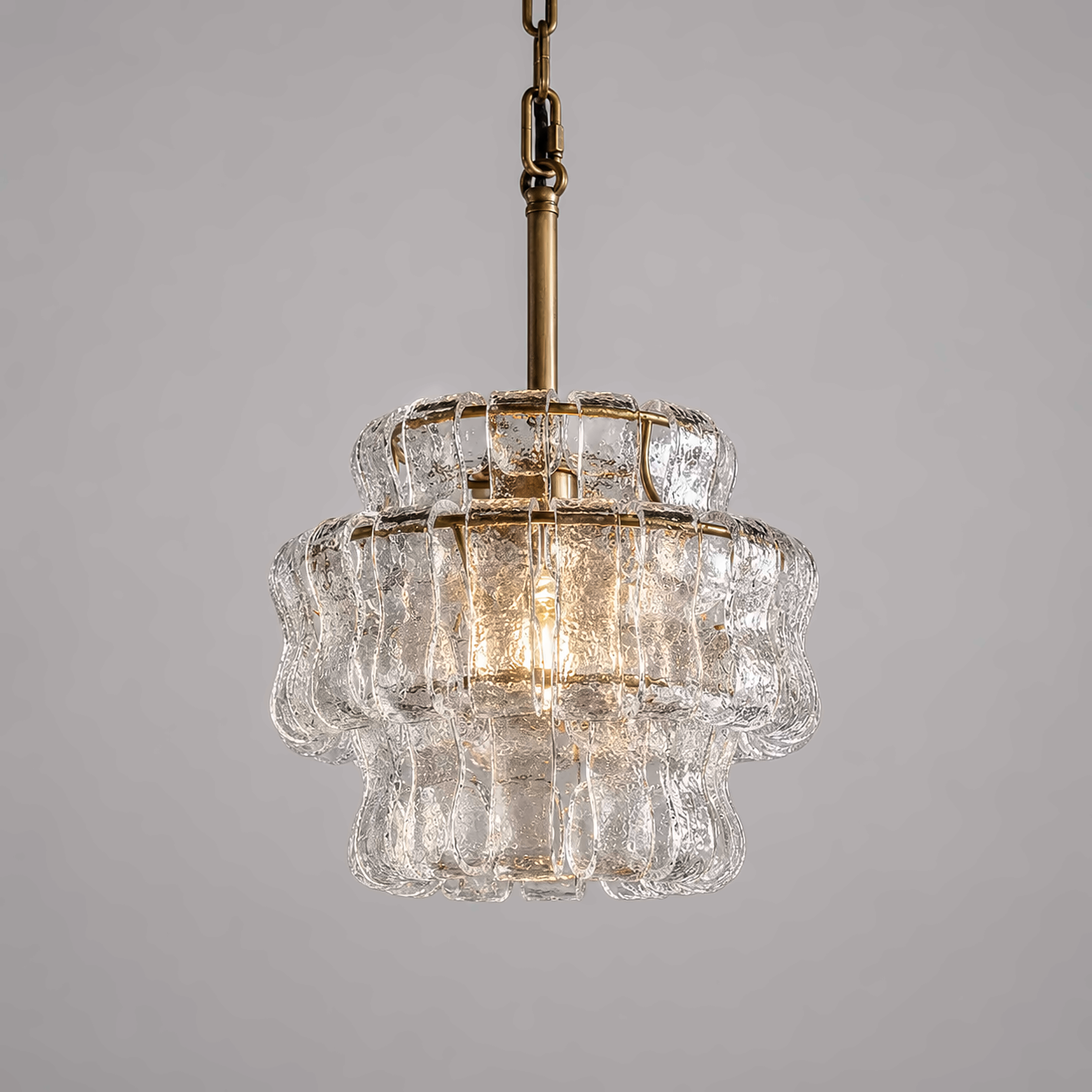 The Bronze Odette Pendant | Textured Art Glass | CLND024
