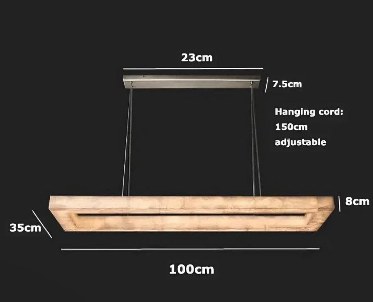 RECTANGULAR MARBLE PENDANT CHANDELIER | CLVG01000