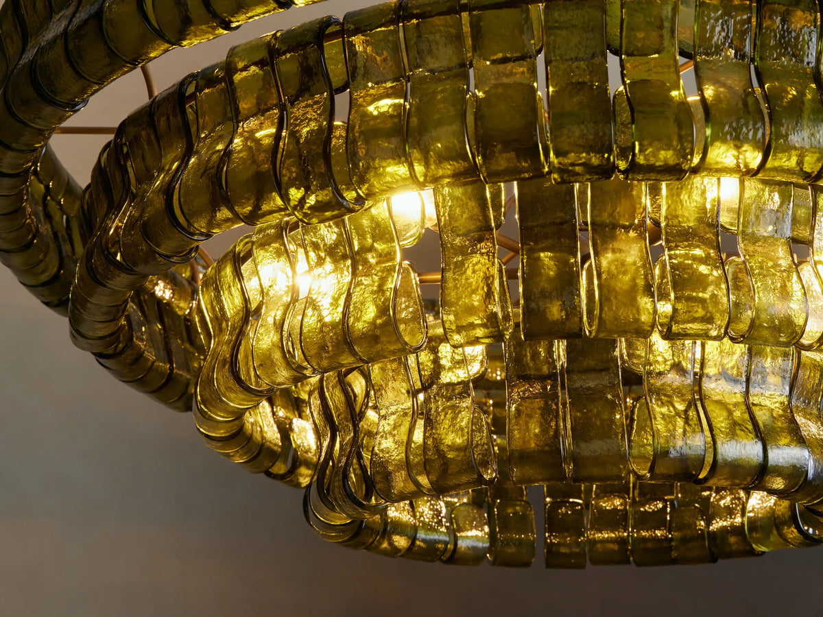 The Bellatrix Chandelier | Green Glass | CLBLXGCH