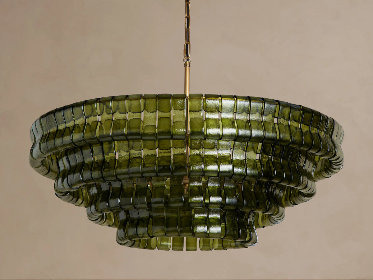The Bellatrix Chandelier | Green Glass | CLBLXGCH