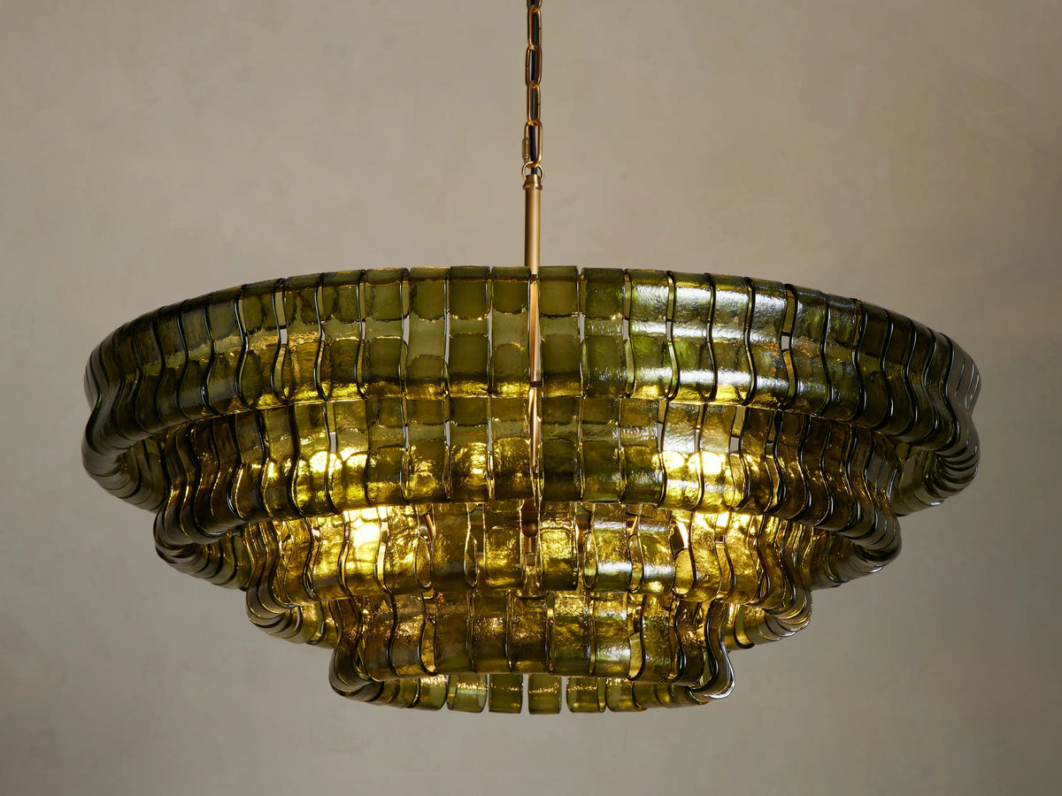 The Bellatrix Chandelier | Green Glass | CLBLXGCH