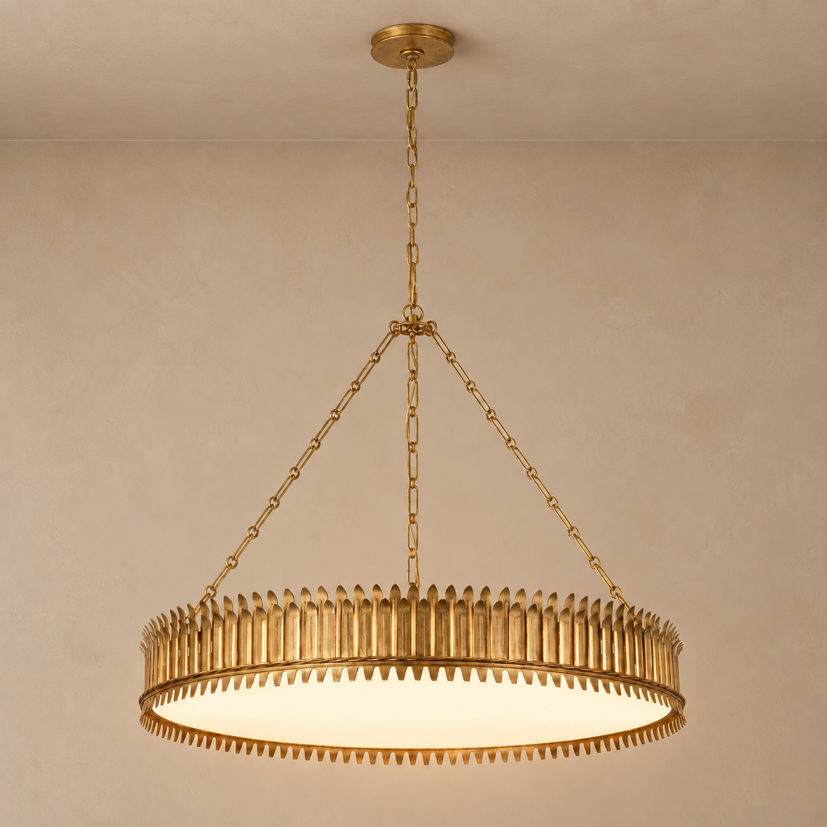 Alloro Antique Gold Leaf Chandelier | CLALL5207AG
