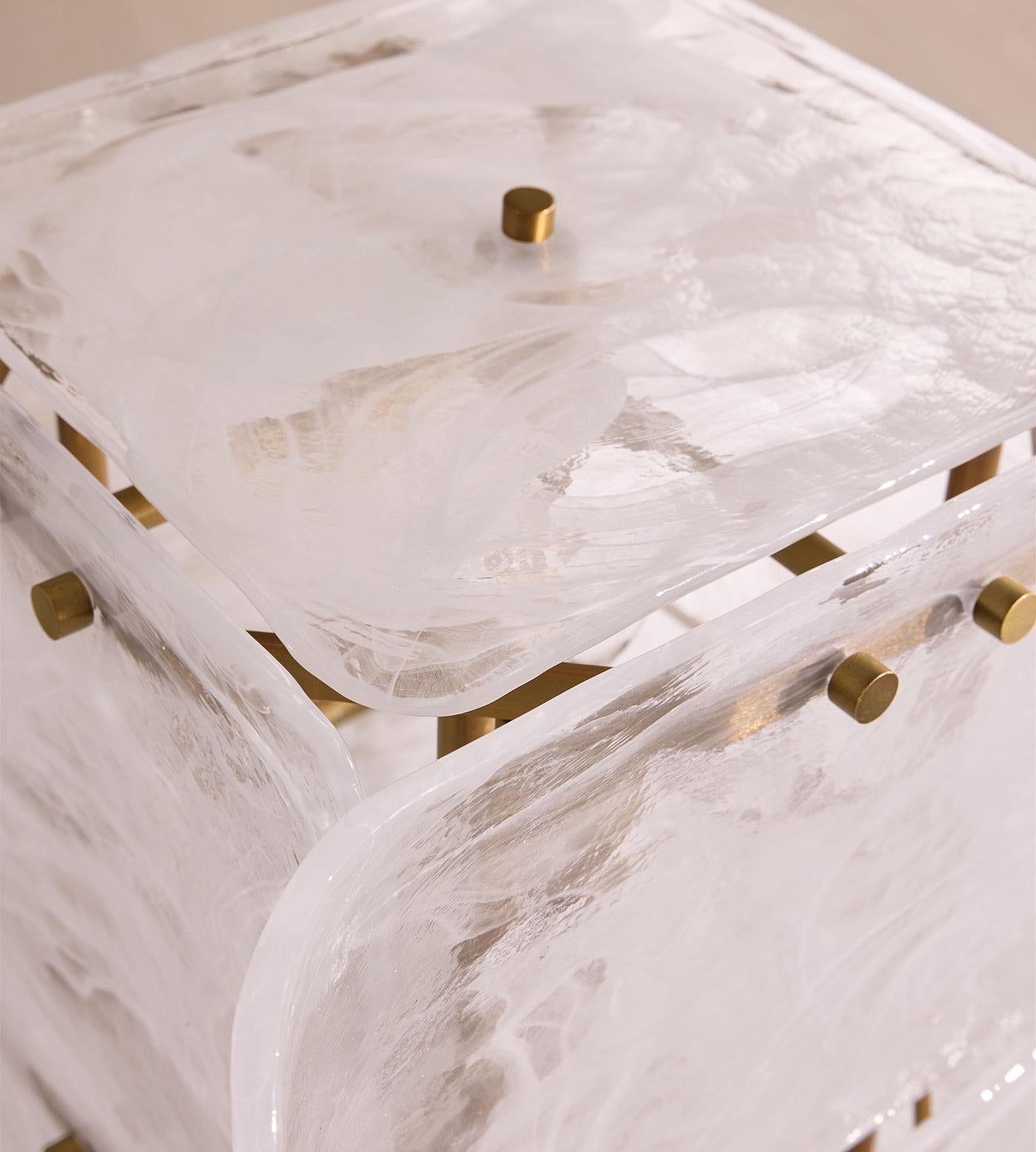 HAND-BLOWN Frosted GLASS FLOOR LAMP | CLSP255B