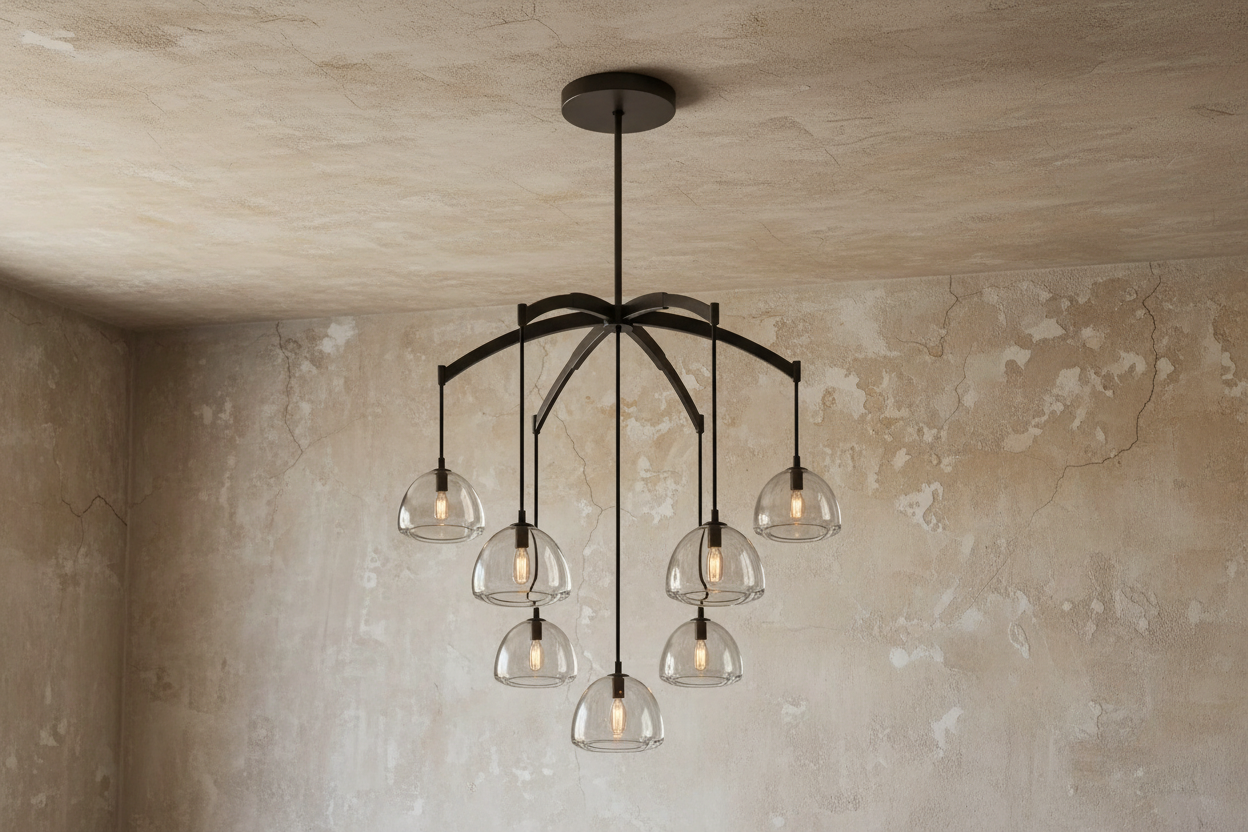 Black Luxury Copper Multi Pendant Chandelier – Modern Glass Arch Dining Room Light Casalolalights Luxury Lamps
