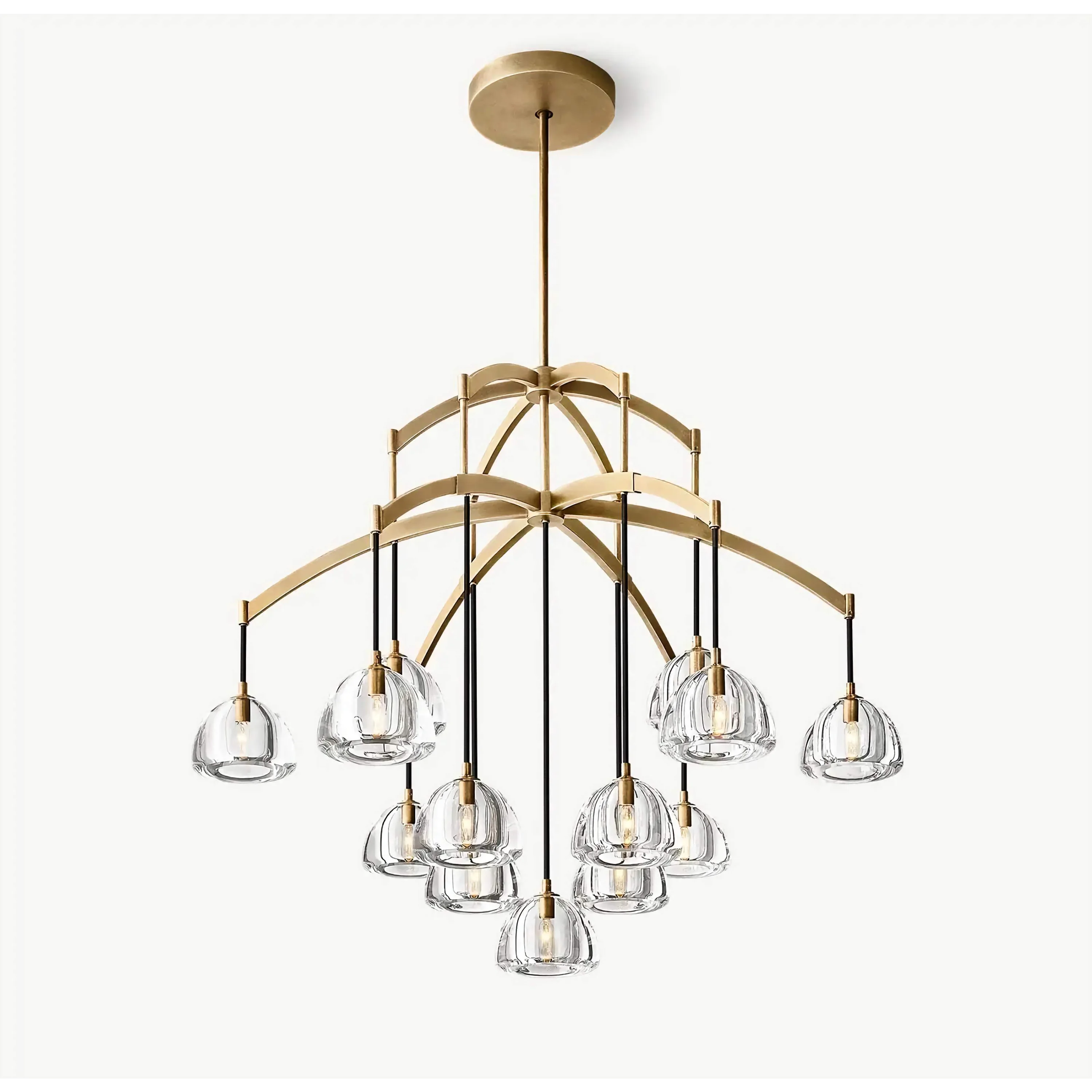 Luxury Copper Glass Pendant Chandelier – Modern Multi Light Fixtures Casalolalights Luxury Lamps for Interior Designers