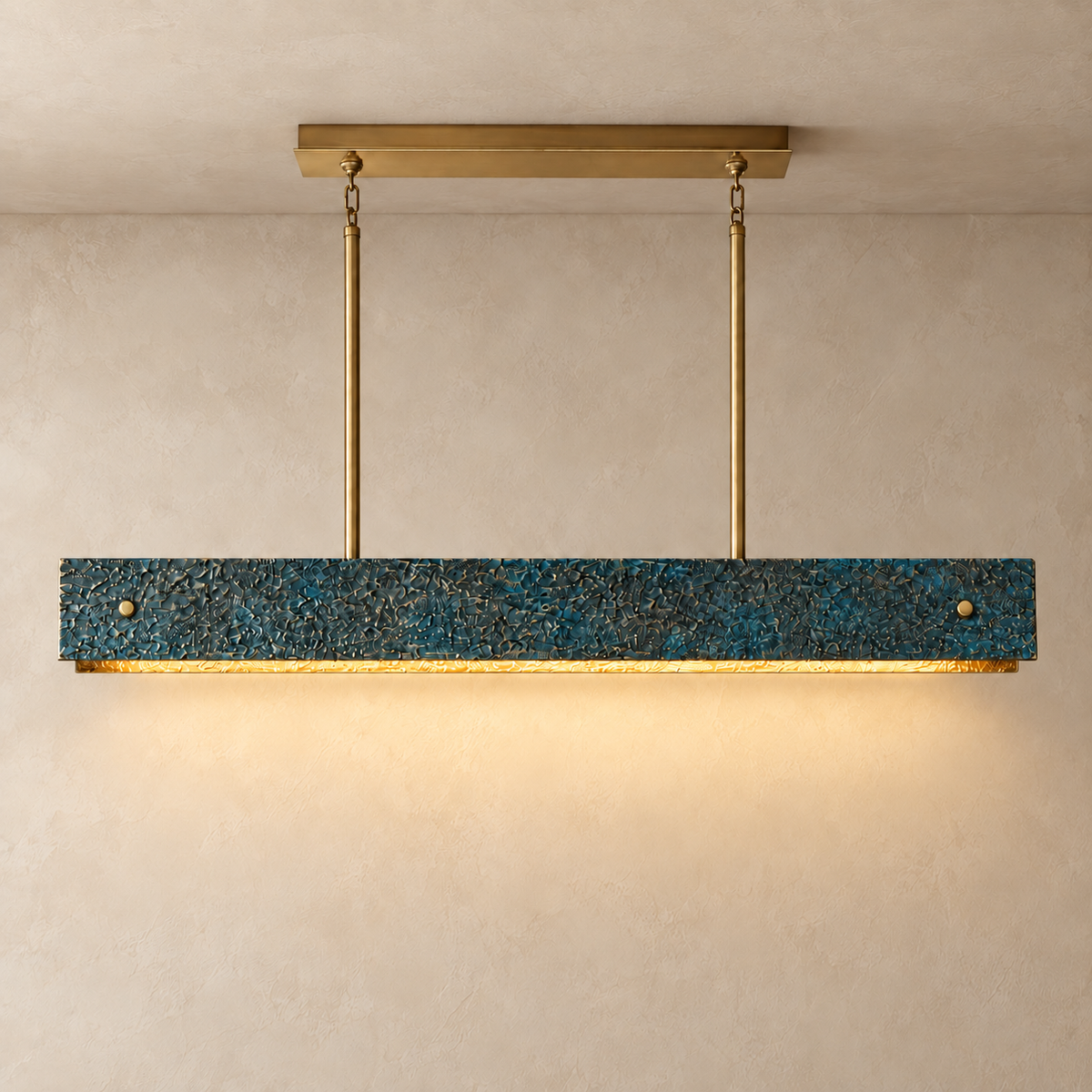 The Matera Horizon | Solid Cast Blue & Brutalist Texture | CLMTLB