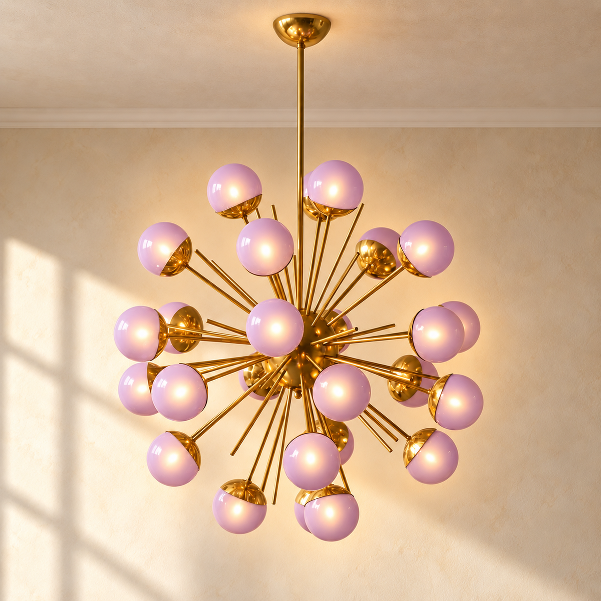 De Silva Chandelier | Purple Glass | CLPT80CP