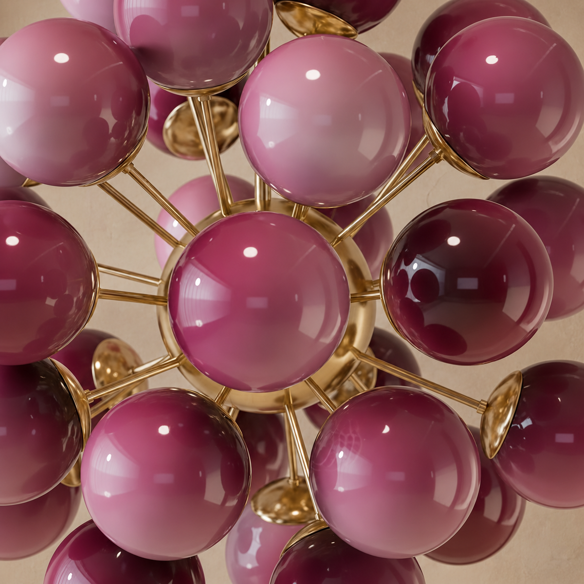 De Silva Chandelier | Cherry Glass | CLPT80CH