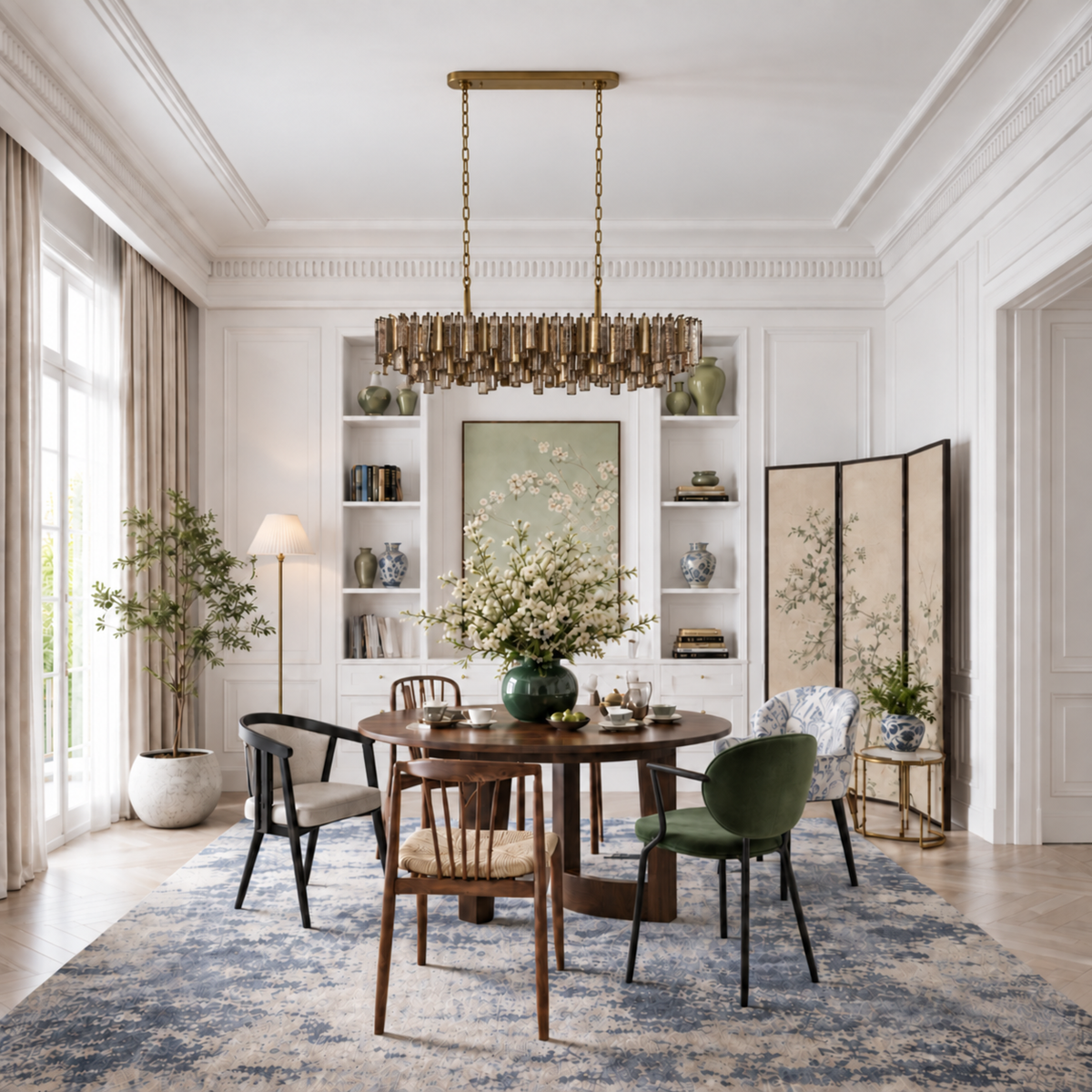 VENEZIANA LINEAR CHANDELIER | CAST GLASS | CLVNZLIN