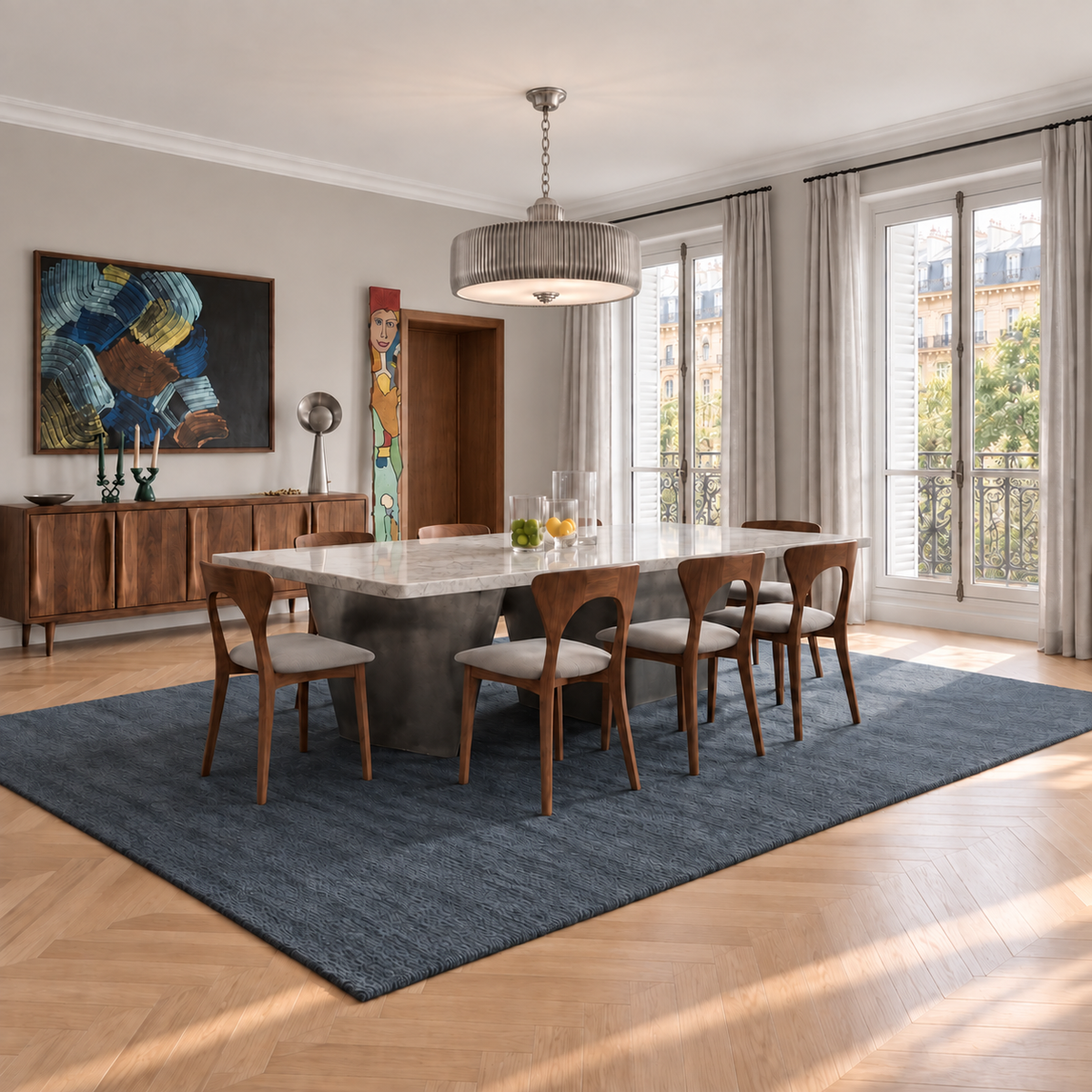 Piega Pleated Metal Drum Chandelier | CLPG032SS