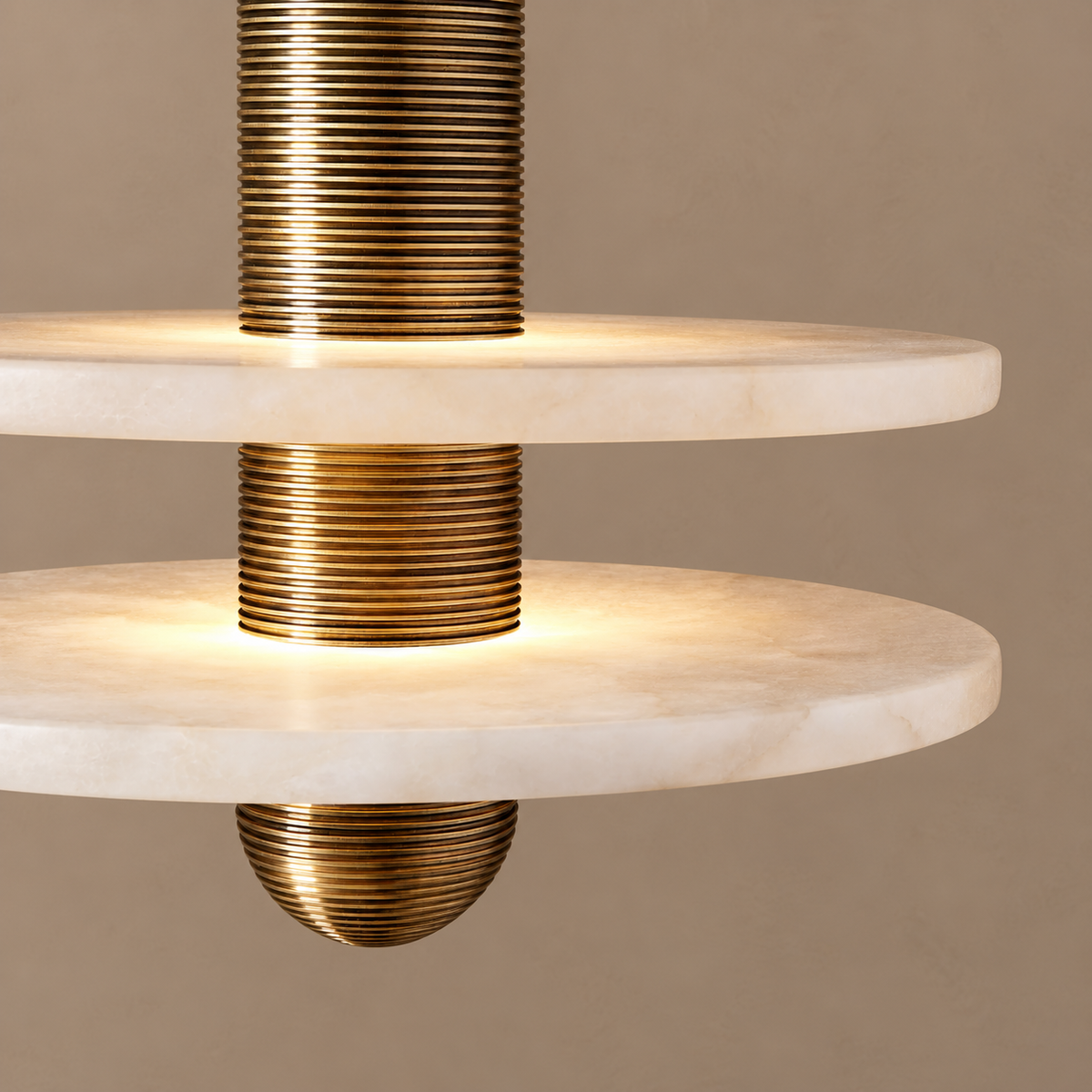 The Volto Totem | Solid Brass & Spanish Alabaster | CLVTO