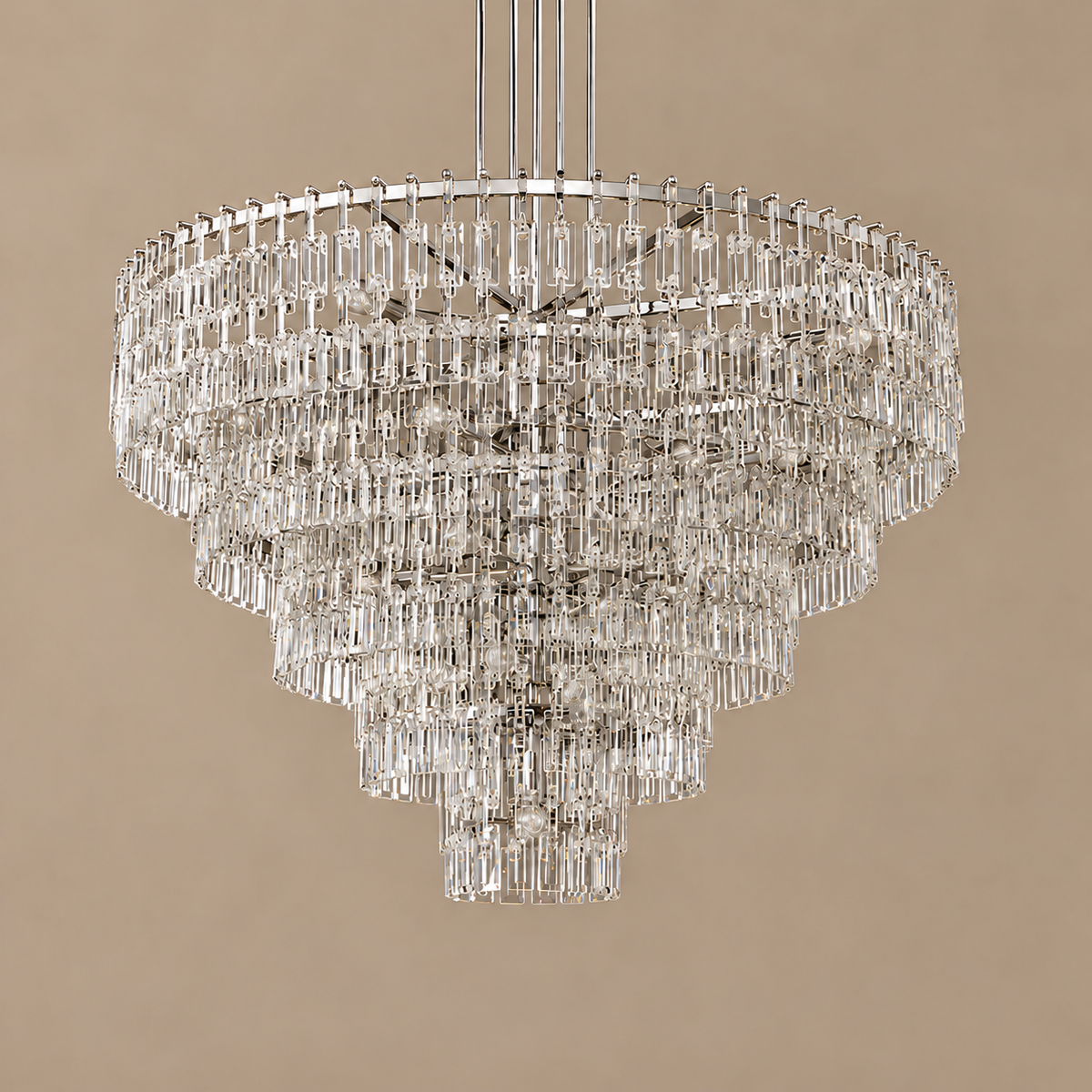 Hand-Cut Crystal Black Tiered Chandelier | CLHUYL0250BL