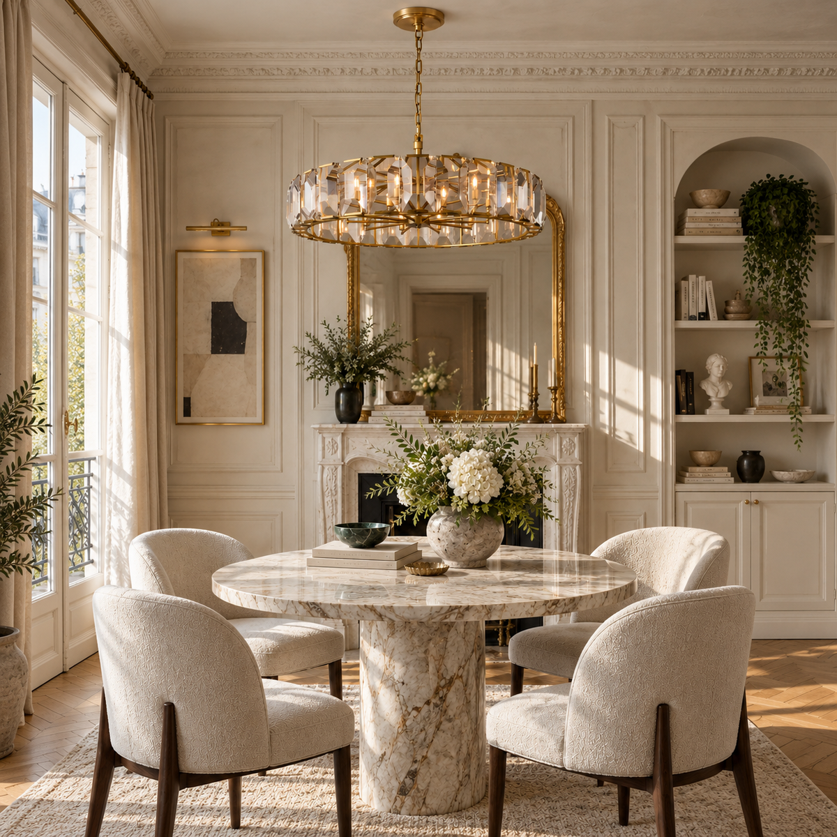 Round Crystal Halo Chandelier | CLPOH009K