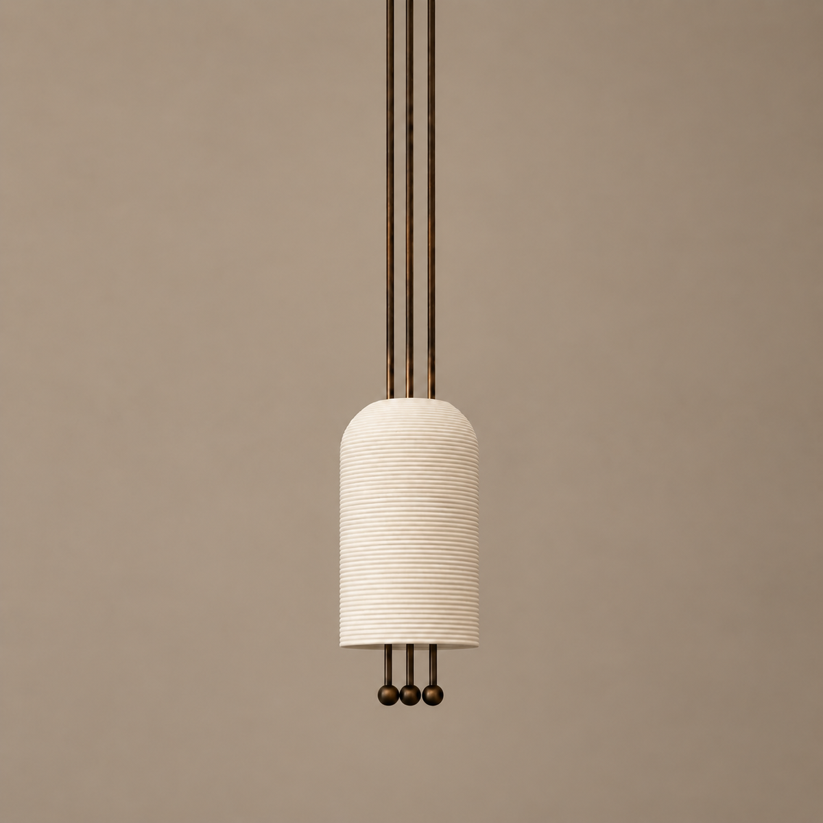 The Verona Solo | Solid Copper & Fluted Biscuit Ceramic | CLVRS