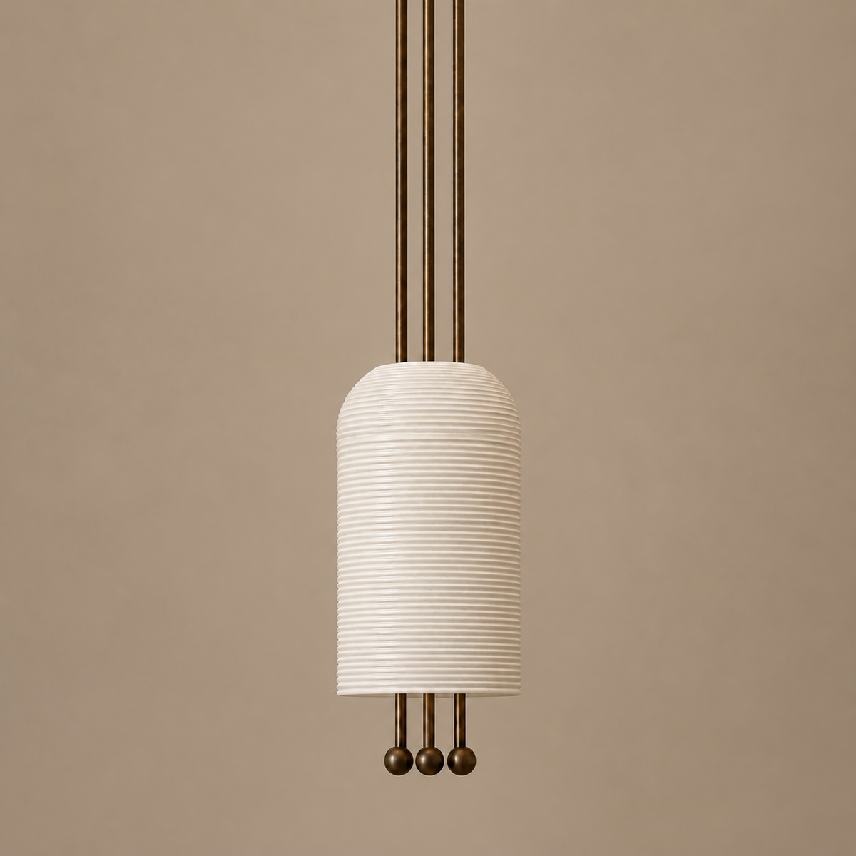 The Verona Solo | Solid Copper & Fluted Biscuit Ceramic | CLVRS