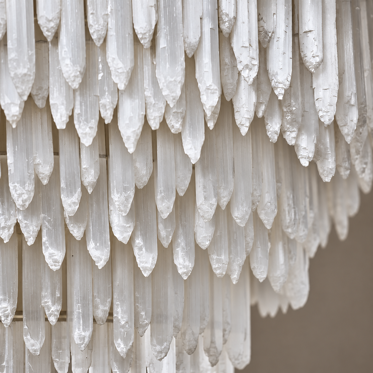 The Cortina Tiered Chandelier | Selenite & Brass | CLCRT