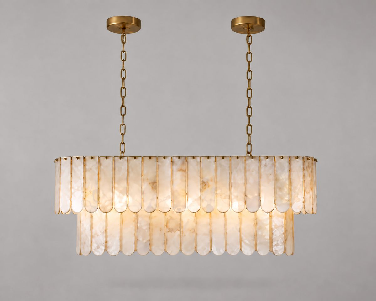 OVAL TIERED SHELL CHANDELIER | CLJUPOFS