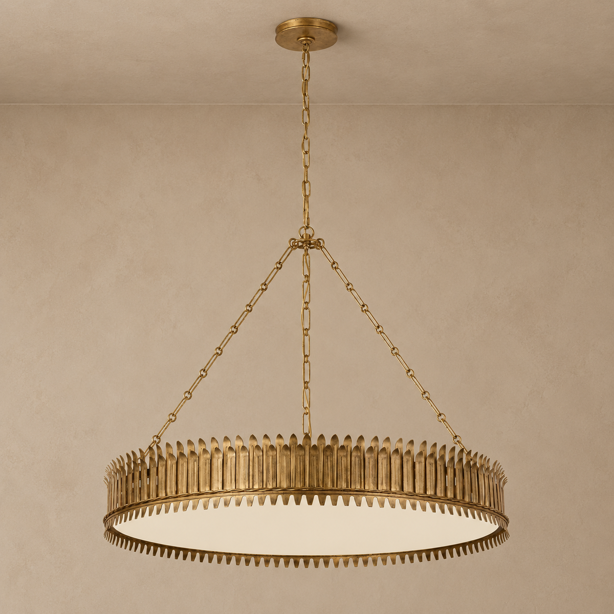 Alloro Antique Gold Leaf Chandelier | CLALL5207AG