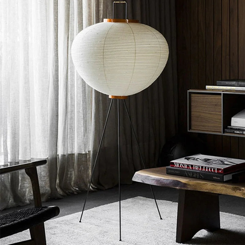 Noguchi Lamp | Akari Paper 10a | Tripod Floor for Japandi Minimalism Wabi-sabi Decor | Casalola Casalolalights Luxury