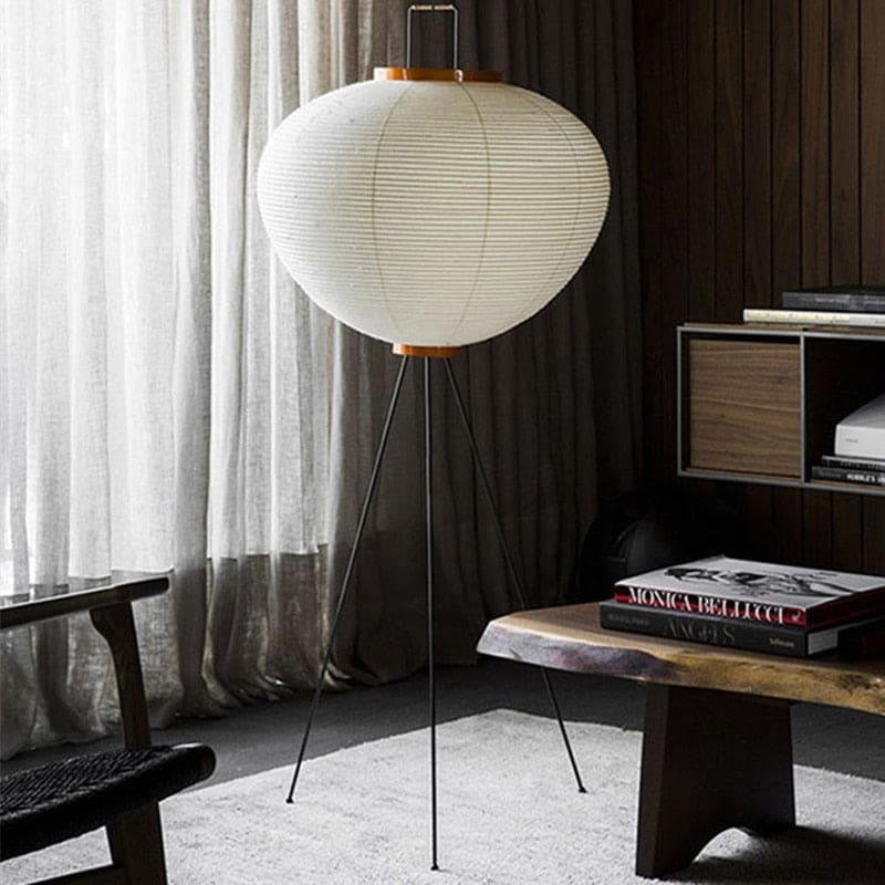 Noguchi Lamp | Akari Paper 10a | Tripod Floor for Japandi Minimalism Wabi-sabi Decor | Casalola - Lamps