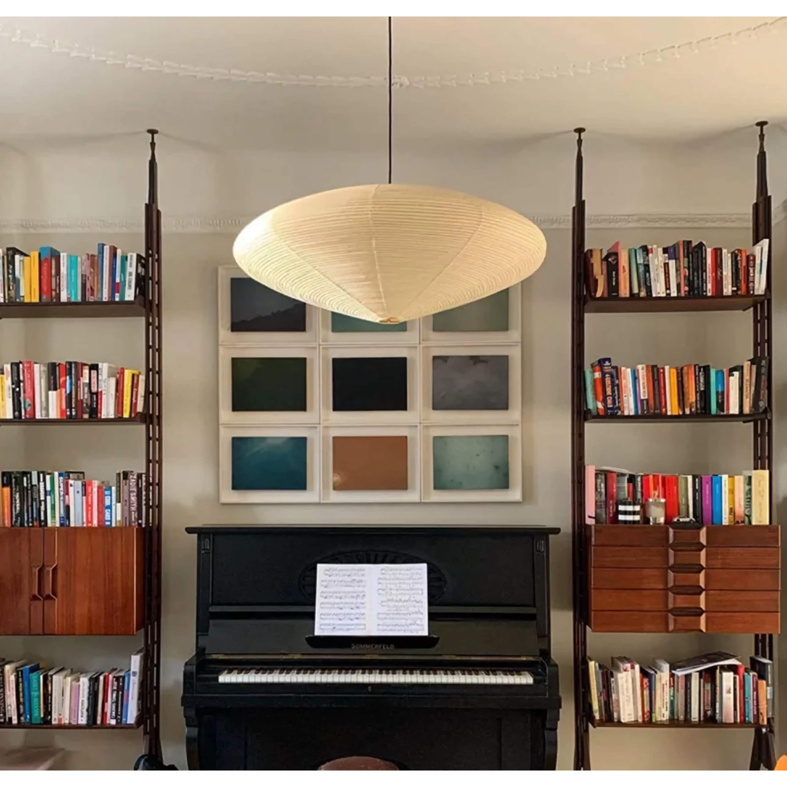 Akari 15a Pendant Lamps - Luxury Authentic Japanese Washi Paper Ceiling Lamp for Japandi Minimalism Wabi-sabi Decor