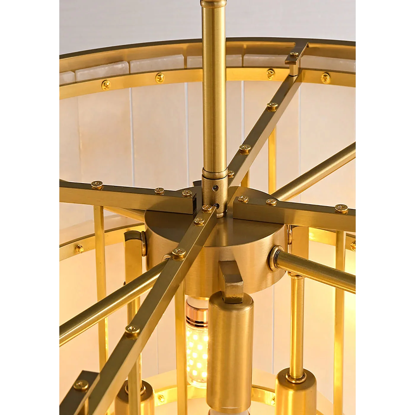 Alabaster Chandelier for Dining Room | Gold Finish | Casalola Lights