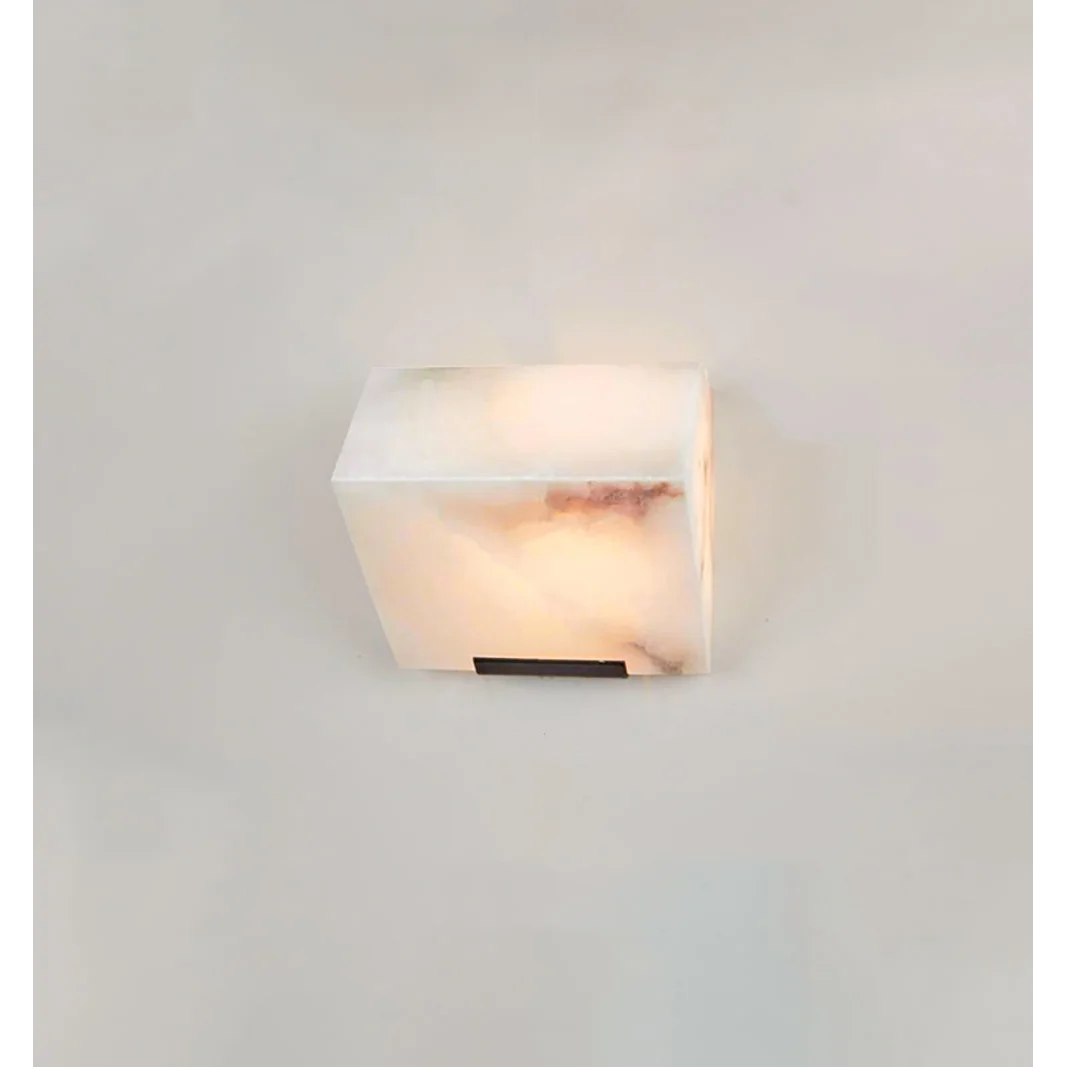 Alabaster Block Wall Sconce | Stacked Solid-stone 1/2/3-tier Modern Hallway & Living Room Casalolalights Luxury Lamps